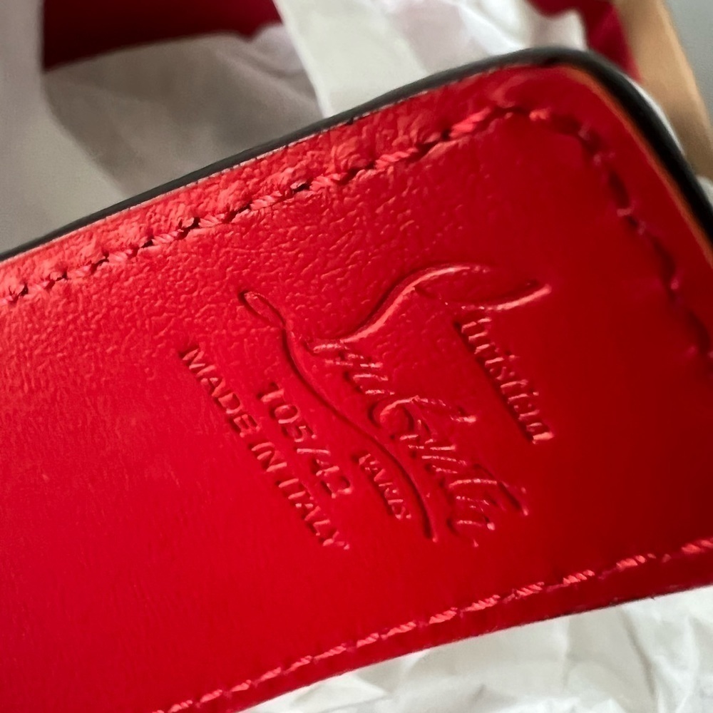 Christian Louboutin Mens Happy Rui CL-Logo Leather Belt - Picture 14 of 14